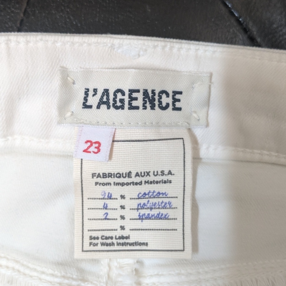 L'AGENCE Marguerite Skinny High Rise White Jeans - Picture 6 of 8